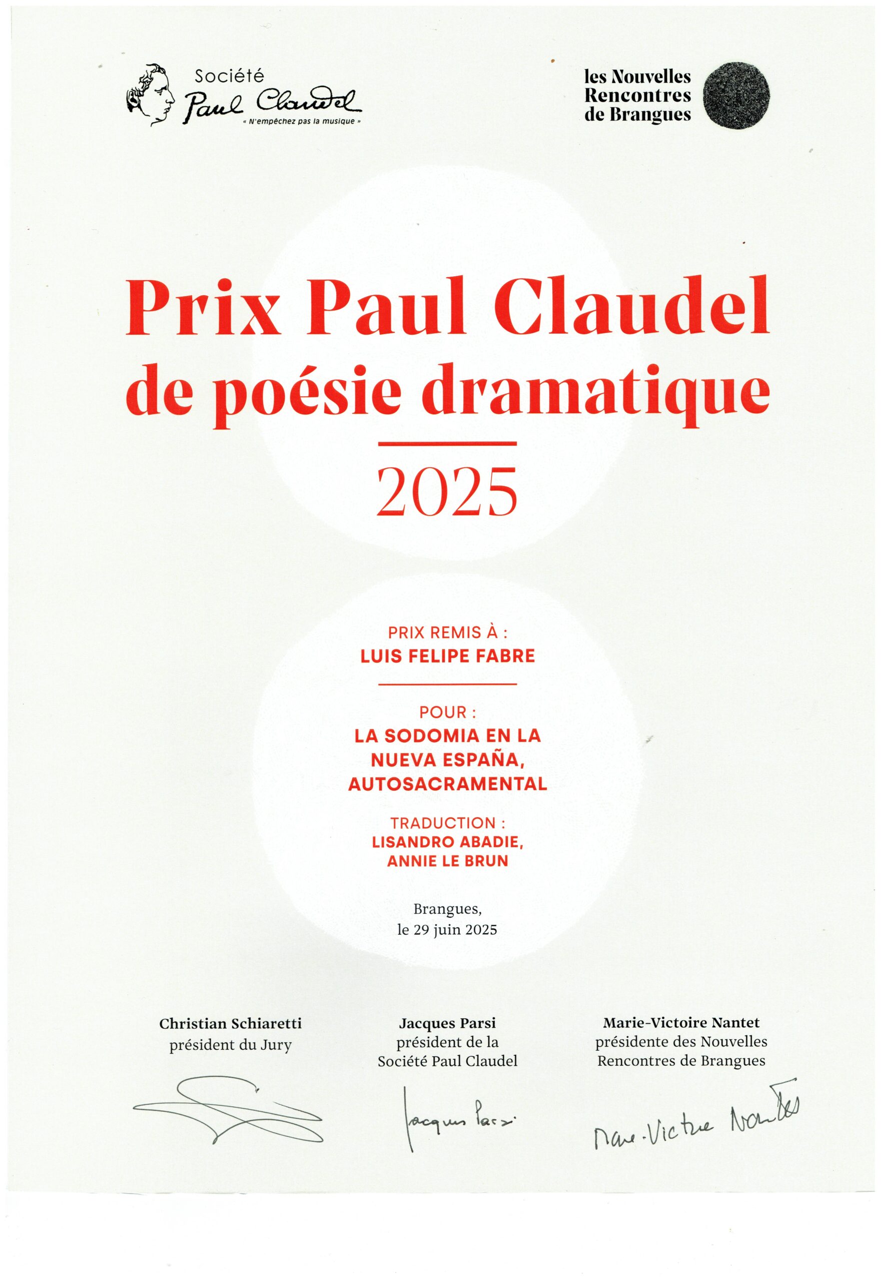 prix Paul Claudel
